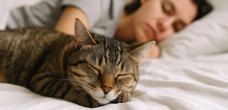 katze im bett