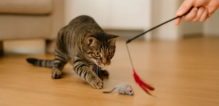 spielen mit katze