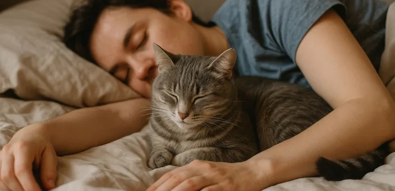 katze im bett